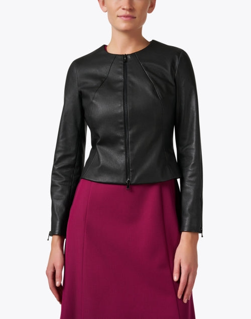 Stretchy Black Genuine Leather Men's/Women's Jacket for Fashionable Layering
