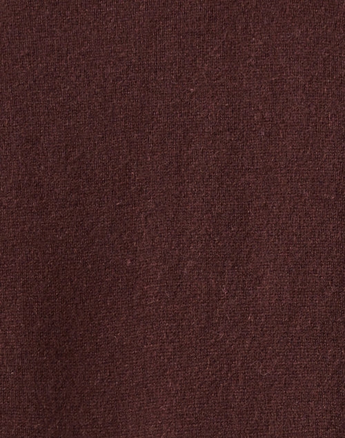 Chic Dash Brown 100% Cashmere Sweater with Pink Stitch Detailing