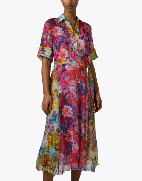 Celia Multicolored Printed Women's Shirt-style Dress