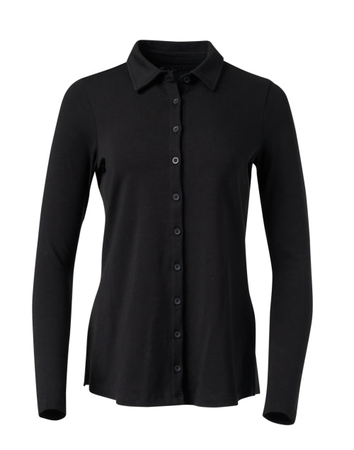 Black Men's and Women's Pima Cotton Blend Casual Classic Shirt