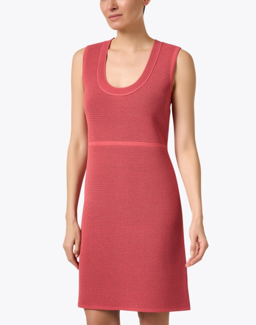Stylish Rose Pink Women's Knit Sheath Dress
