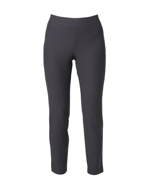 Eileen Fisher Graphite-colored Stretchable Crepe Material Slim-fit Ankle Pants for Everyday Wear