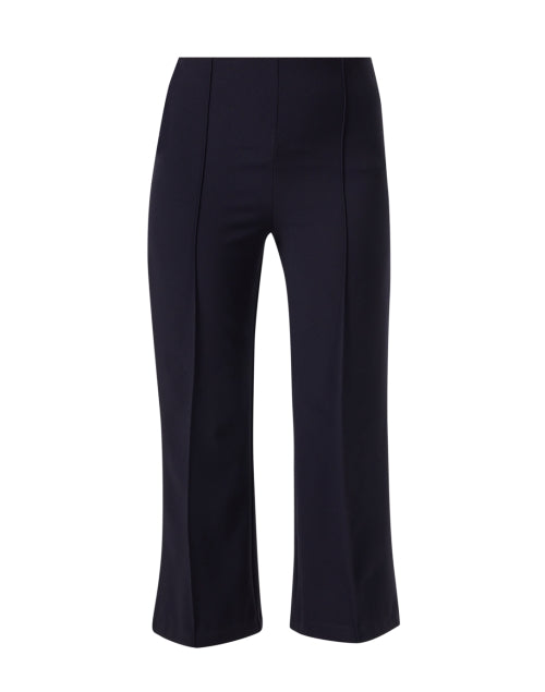 Navy Blue Stretch Cropped Flare Pull - on Pants by Chloe