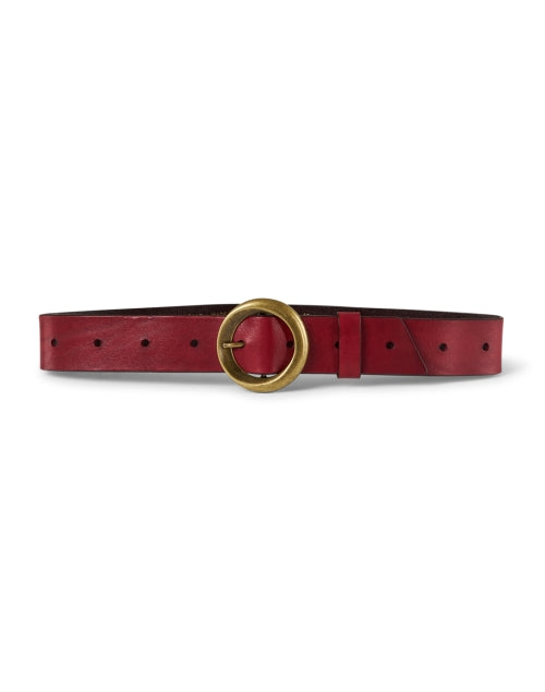 Stylish Red Azalea Genuine Leather Fashion Belt for a Chic Look
