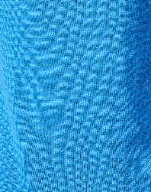 Stylish Blue Soft Pima Cotton Boatneck Semi - Relaxed Sweater