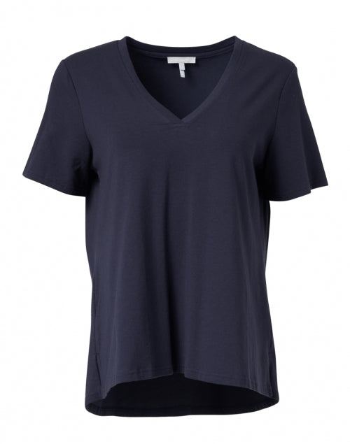 Navy-Colored Christy Cotton Modal Blend Everyday T-Shirt
