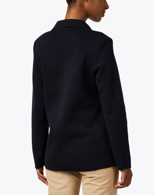 Stylish Navy Wool Double - Breasted Charente Blazer Inspired by French Nautical