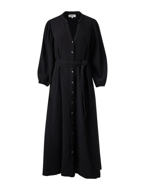 Selene Stylish Black Comfortable Cotton Gauze Women's Dress