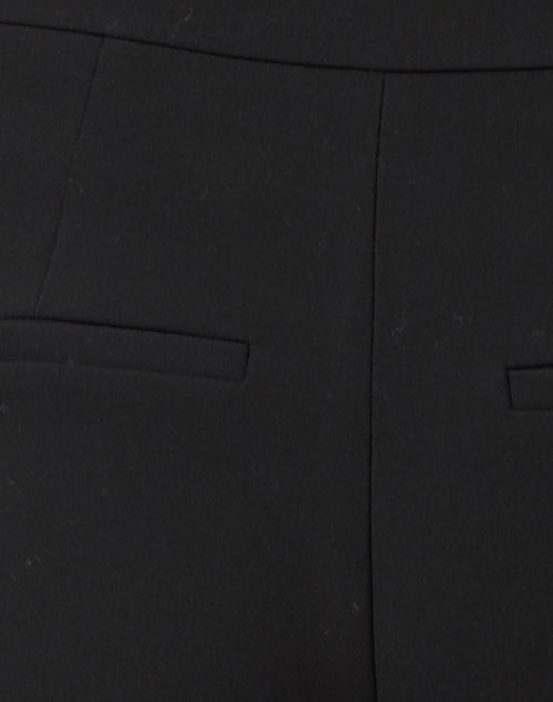 Renzo Black Stretch Slim - Fit Cropped Essential Trousers for Work and Play