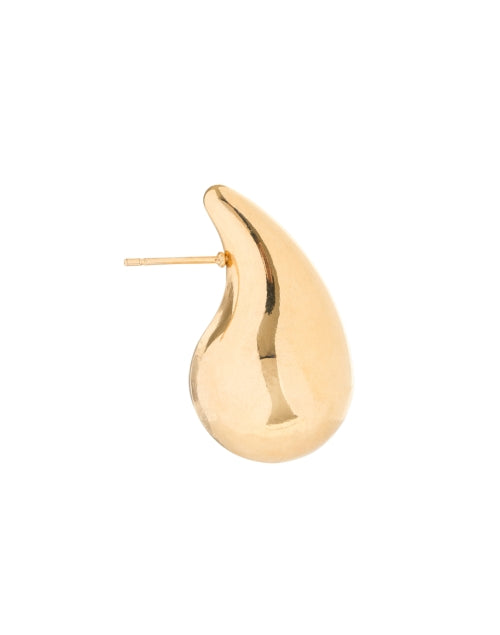 Stylish 24k Gold Plated Teardrop Post-back Earrings for Everyday Wear