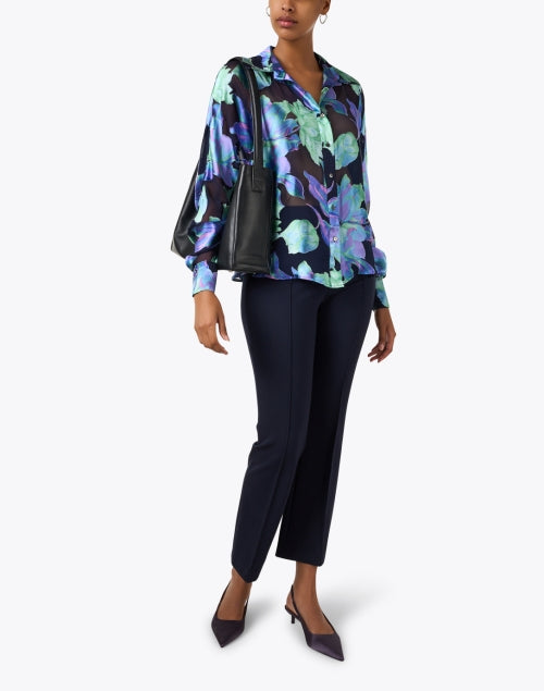 Stylish Christy Lynn Rosario Blouse with Vibrant Blue Floral Print