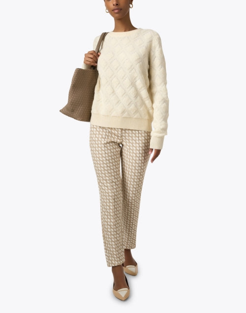 Luxurious Luciana Cream Blend Wool Cashmere Stylish Sweater