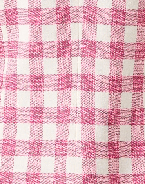 Russell Feminine Pink and White Checked Casual Dress for Daytime Events