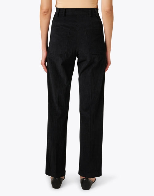 Jacques Comfortable Black Corduroy Straight-Leg Pants for a Smart Look