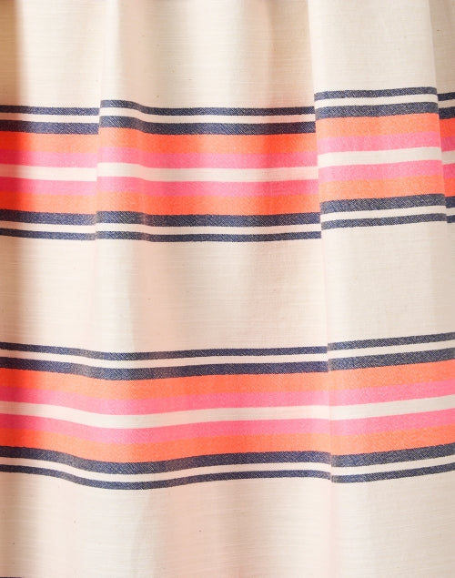 Dominique Women's Multi - Striped Comfortable Cotton Blend A - Line Dress