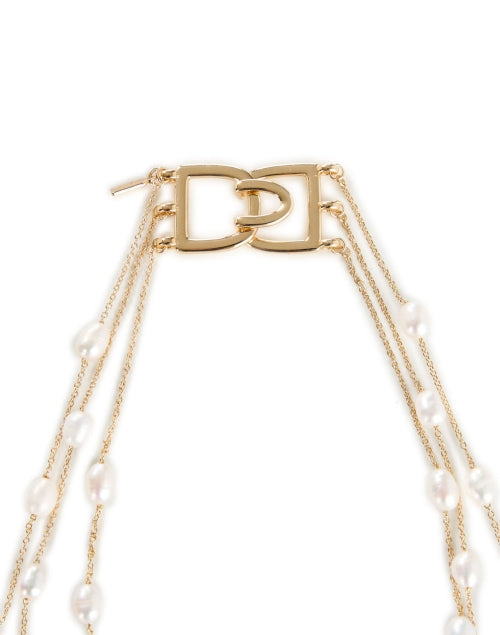 Stunning Gold Pearl Multi - Strand Fashion Necklace by Kenneth Jay Lane