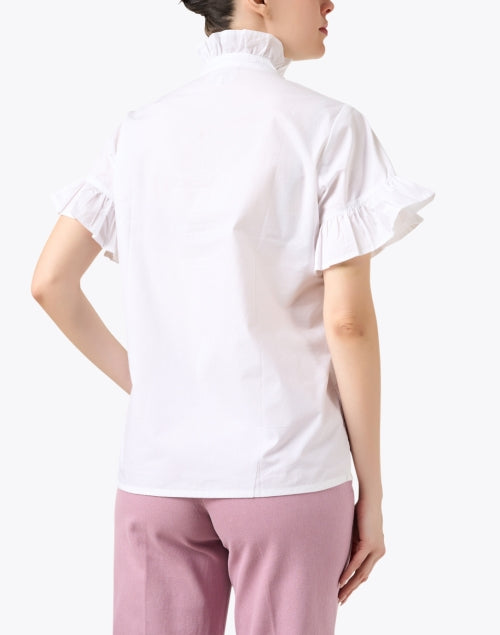Vanessa White Feminine Ruffled Top for Everyday Style