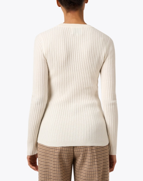 Luxurious Bibi White Cashmere Knit Sweater for Fashionable Wear