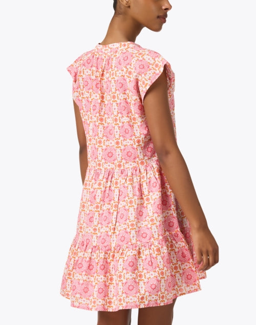 Charming Pink Printed 100% Cotton Celia Dress for Warm Days