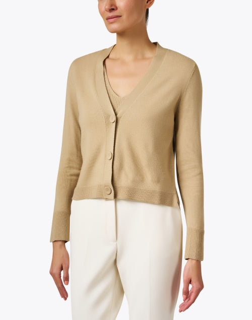 Elegant Florence Sand Two-Piece Knit Sweater Set