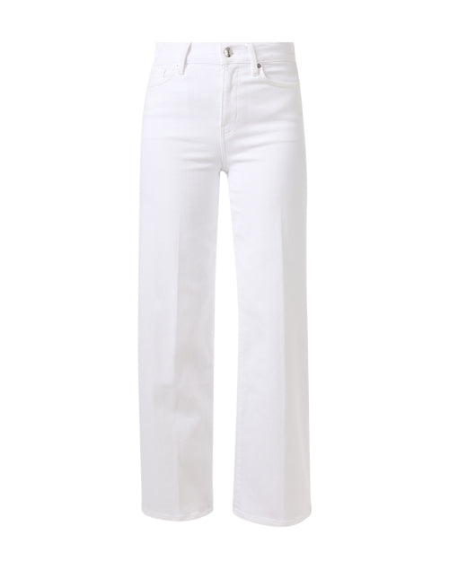 White Ultra - Wide Leg Premium Stretch Slim Palazzo Style Vintage - Inspired Jeans