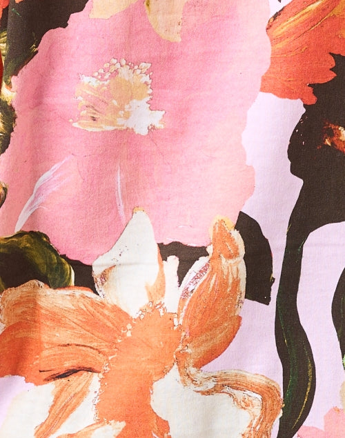 Margila Women's Pink Floral Patterned Casual Shirt