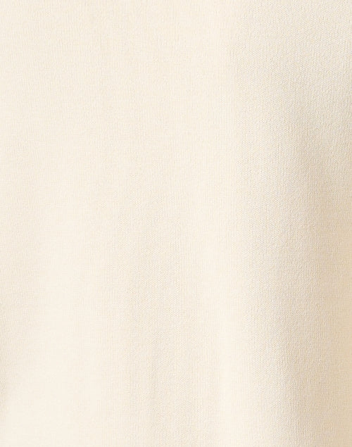 Elegant Ecru Gold-Buttoned Knit Jacket for a Polished Look