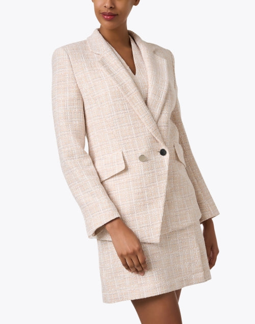 Stylish Beige Tweed Jarinara Blazer for Women