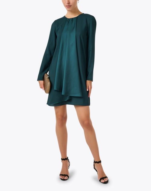 Emporio Armani's Stunning Jade Green Drape Front Women's Dress for All-Day Style