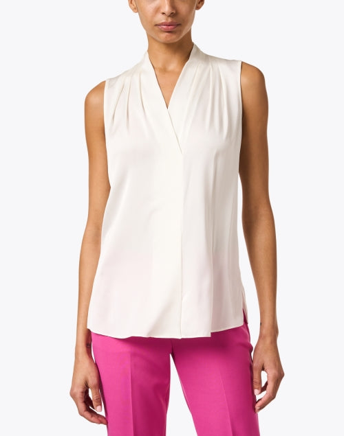Mila Women's Ivory Silk Georgette Fashion Blouse for Versatile Styling
