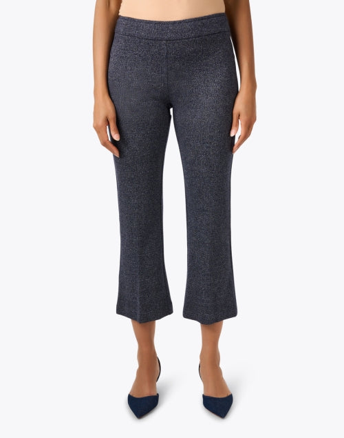 Leo's Modern Grey Tweed Cropped Flare Stretch Pants