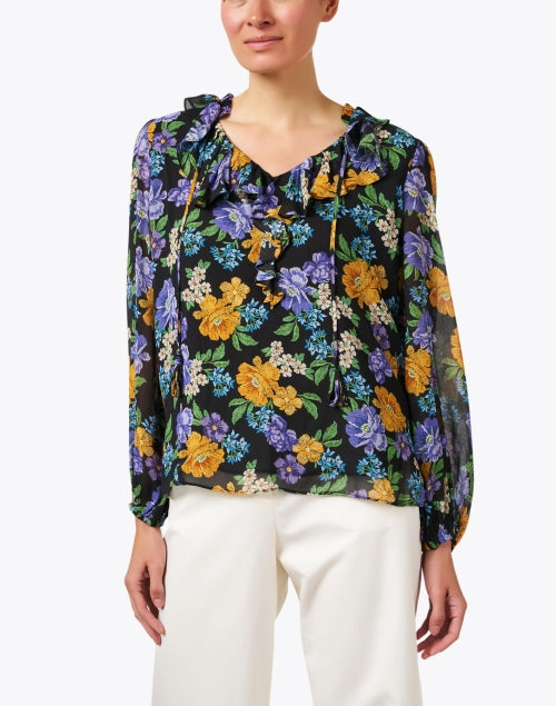 Stylish Caitlin Black Multi - Floral Featherweight Blouse