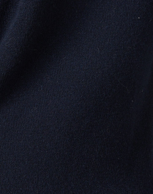 Navy Luxury Wool Cashmere Blend Regina Cardigan with Stylish Details