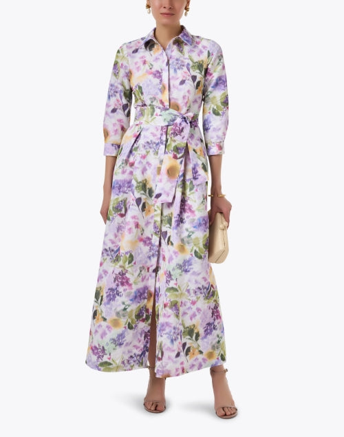 Stylish Women's Lavender Floral Printed Dress for Special Occasions