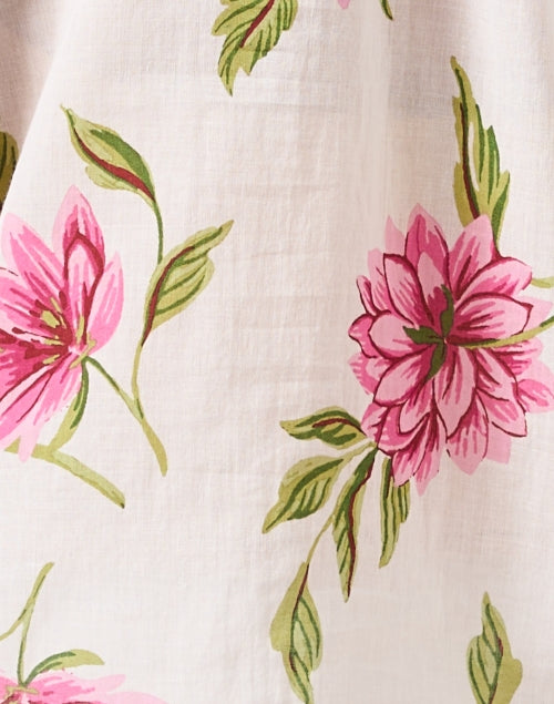Elegant Floral-Print Lightweight 100% Cotton Tammy Top