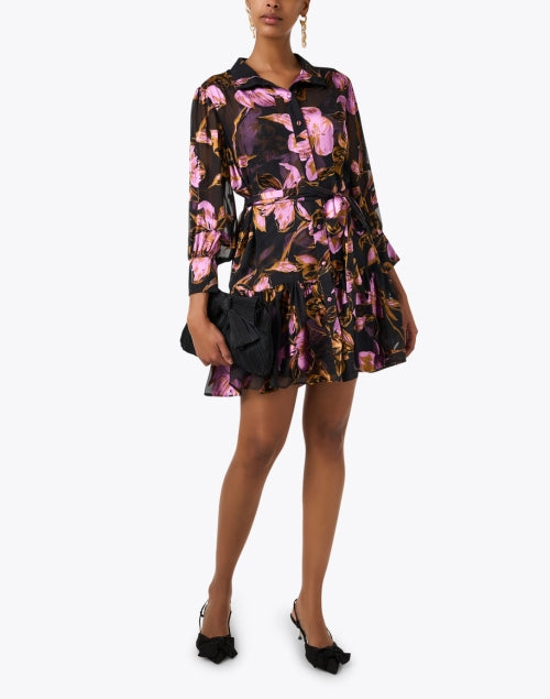 Stylish Emi Women's Pink Floral Printed Mini Dress
