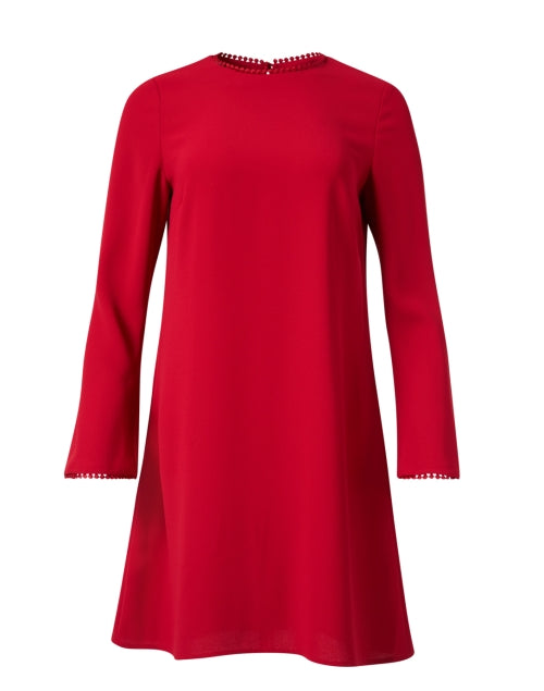 Elegant Raja Red Feminine Shift Dress for Women