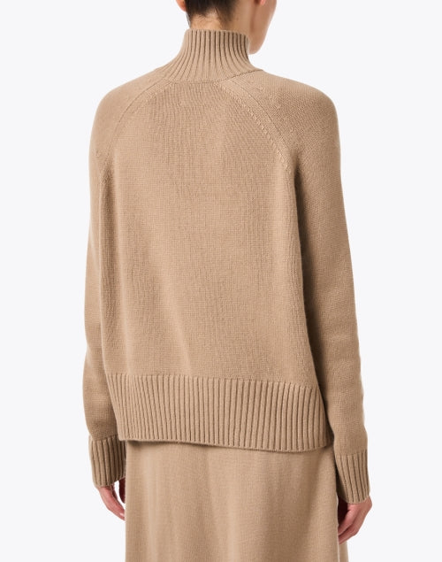 Allude Tan Luxury Wool and Cashmere Blend Sweater
