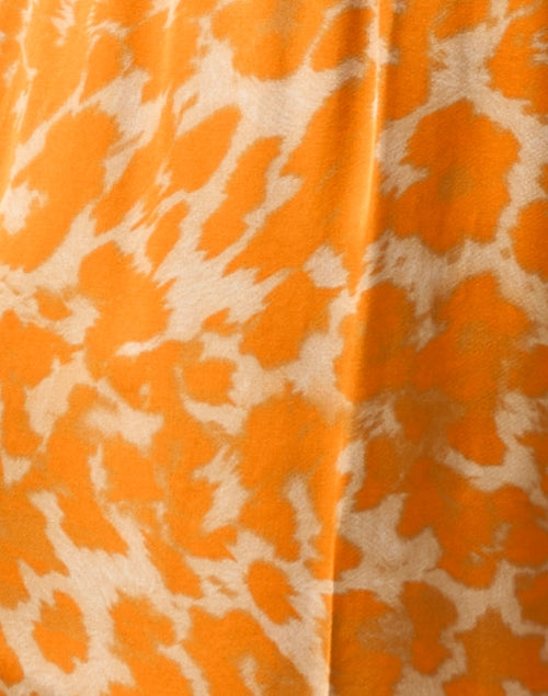Stylish Orange-Printed Pull-On Trousers