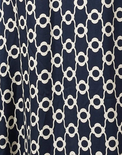 Navy Printed Feminine Rivoltina Midi Dress by Tara Jarmon