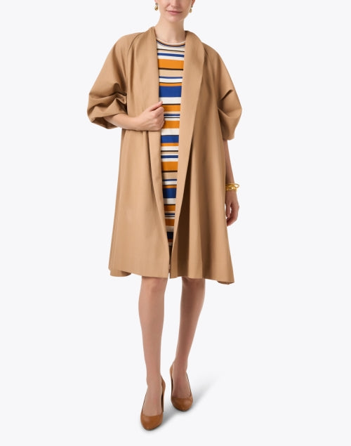 Stylish 100% Cotton Josephine Tan Oversized Duster Coat