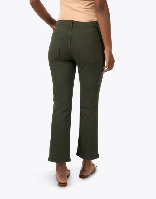 Stylish Pine Green Stretch Bootcut Denim Jeans