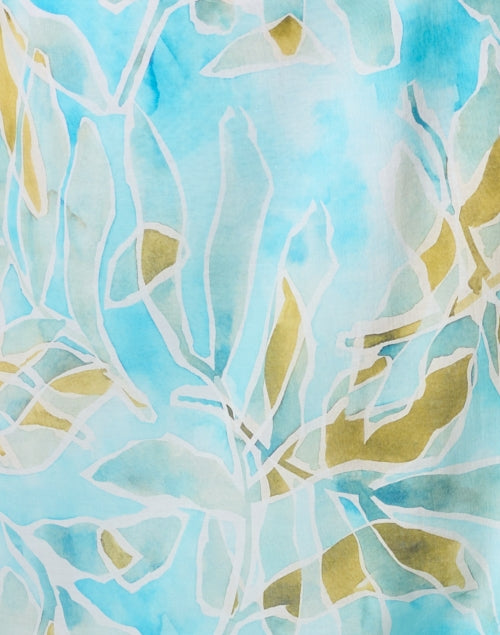 Charming Teal and Green Sienna Cotton Dress with Feminine Details