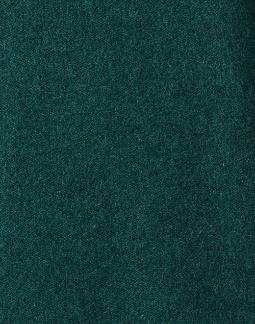 Fall-Perfect Soft and Fuzzy Green Boiled Cashmere Pullover Sweater