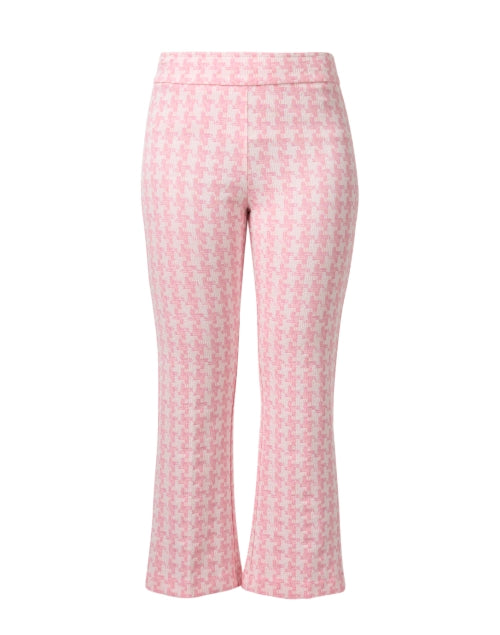 Stylish Leo Pink Printed Pull-On Cropped Flared Pants for All-Day Wear