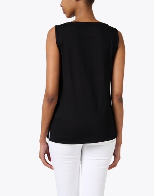 Black Ultra-Soft Touch Boatneck Tank for a Refined Look