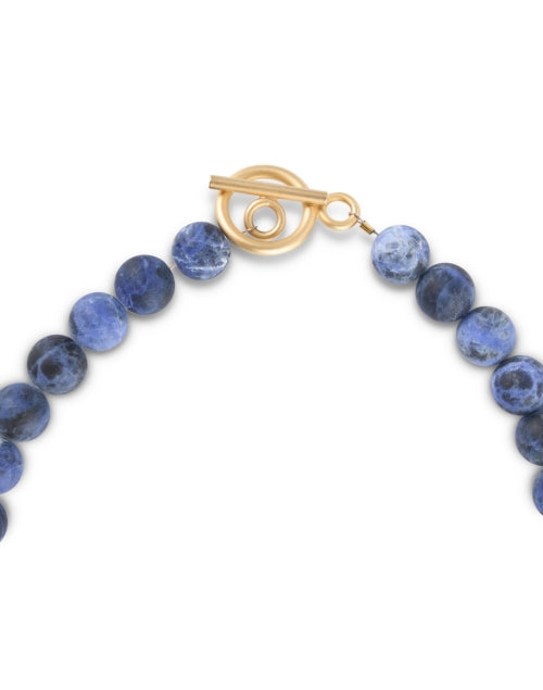 Exquisite Sodalite and Gold Beaded Necklace for a Sophisticated Look