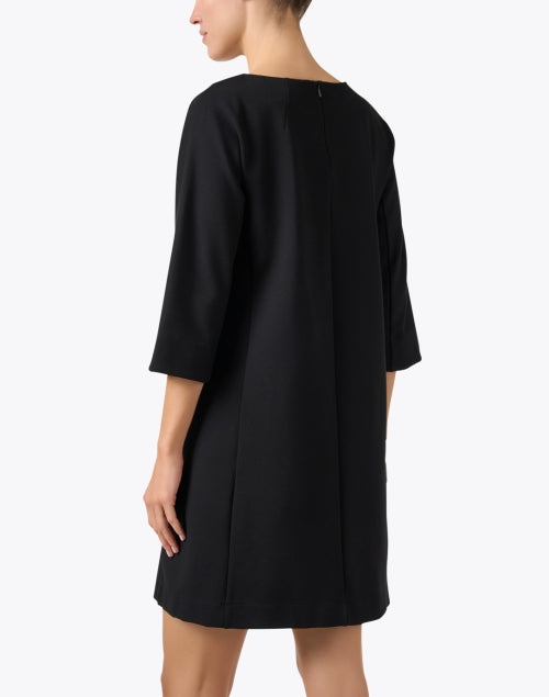 Stylish Noel Black Mini - Shift Dress with 3/4 Sleeves from Max Mara Leisure
