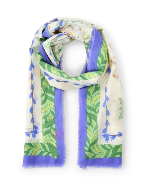 Hawn Branded Multi - Colored Pineapple Print Cotton and Silk Fashion Scarf