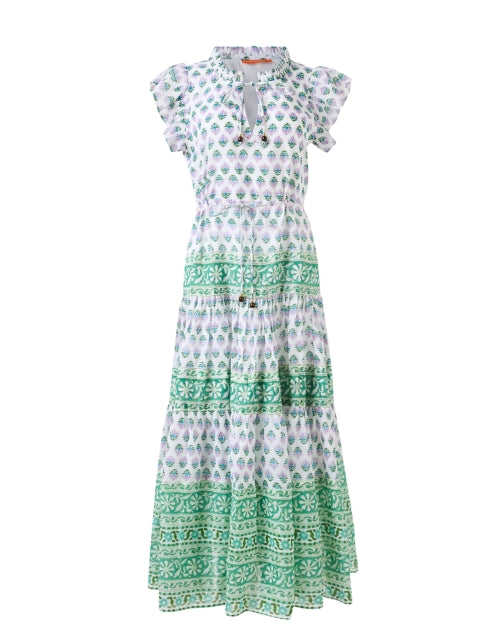 Oliphant Bloom Pink and Green Floral Printed Women's Dress for Various Occasions